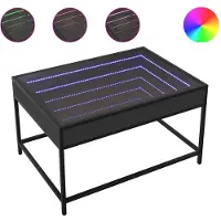 vidaXL Table basse avec Infinity-LED Noir 70x50x41 cm