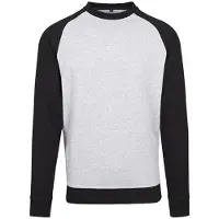 Build Your Brand Raglan Sweater Gris S Homme