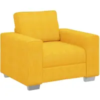 vidaXL Fauteuil Jaune clair 100x77x82 cm Tissu velours côtelé