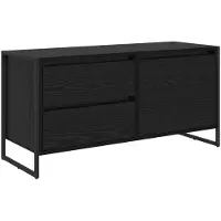vidaXL : Meubles TV de 100 x 36 x 49,5 cm, couleur noire, imitation chêne