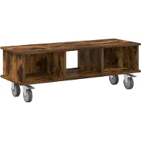 vidaXL Support TV Chêne fumé 100 x 35 x 35 cm Bois composite