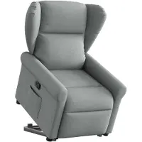 vidaXL Fauteuil relax releveur gris clair Tissu