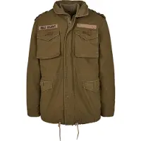 Build Your Brand Veste de terrain pour homme M65 Giant – Veste en coton avec doublure et capuche amovibles (B3101, vert olive)
