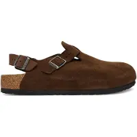 Birkenstock pour homme. 1032024 Sabots en Cuir Tokyo (Coupe Régulière) marron (46), Plat, Boucle, Casuel