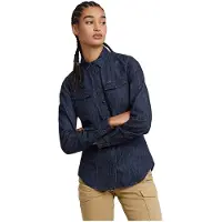G-Star 3301 Long Sleeve Shirt Bleu S Femme