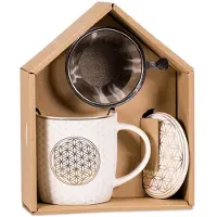 Spiru La Tisanière En Porcelaine Avec Infuseur Fleur De Vie
