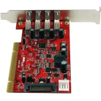 StarTech.com .com Carte contrôleur PCI à 4 ports USB 3.0 (5Gbps) SuperSpeed - Adaptateur PCI avec alimentation SATA / SP4
