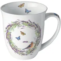 Ambiente Tasse En Porcelaine Fine Pinson Et Papillons