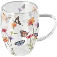 Ambiente Tasse En Verre Double Paroi ¿ Jardin Des Papillons