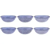 Bjorn Bol Pattern Ø21cm - 6 Pièces - Dark Blue