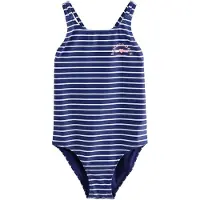 Next Maillot de bain bleu marine / rosé / blanc