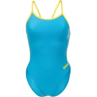 Arena Maillot de bain 'LACE BACK SOLID' turquoise / jaune clair