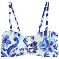 Next Hauts de bikini bleu marine / bleu clair / blanc
