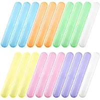 KINNAN Lot de 20 étuis à brosses à dents portables ¿ Supports durables et colorés avec ventilation pour les voyages, le camping et la maison