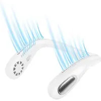 Generique Ventilateur de cou Portable sans lame, ventilateur personnel Rechargeable de 2000Mah, pour le dos avec vent, mains libres, meilleures ventes