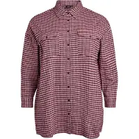 Zizzi Chemisier 'MRAFINE' lie de vin / rouge pastel / noir