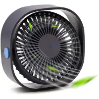 Generique Mini ventilateur de bureau électrique Portable avec 3 vitesses, puissant et Super silencieux, idéal pour le bureau et la maison