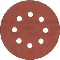 Bosch Feuille abrasive Ø 125 mm G240, WP, 8 trous, velcro - 5 pièces