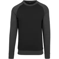 Build Your Brand Raglan Sweater Noir S Homme