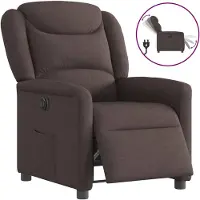 vidaXL Fauteuil relax électrique brun foncé Tissu