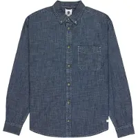 Element Button Down Chambray Regular Fit Long Sleeve Shirt Bleu XL Homme