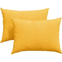 vidaXL Coussins de canapé 2 pcs Jaune clair 70 x 50 cm
