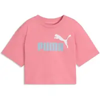 Puma T-Shirt 'Essentials No. 1' bleu-gris / rose / blanc