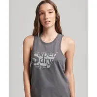 Superdry Vintage Shadow Sleeveless T-shirt Gris S Femme