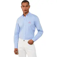 Faconnable Spring Oxford Long Sleeve Shirt Bleu S Homme