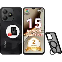 Blackview Smartphone WAVE 9C Téléphone Portable,6.56" HD,12Go RAM+64Go ROM/ 2To TF,5000mAh,IP54 Android 15,4G Dual SIM,13+8MP,Noir