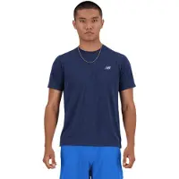 New Balance Athletics Short Sleeve T-shirt Bleu S Homme
