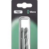 Wera Embout cruciforme PZ 2 05134385001 Acier à outils extra-rigide Forme: F 6.3 2 pc(s)