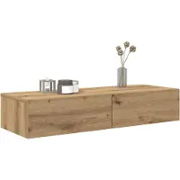 vidaXL Étagère murale avec tiroirs chêne artisanal bois d'ingénierie