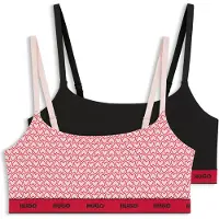 HUGO 50545712 Bralette Red Bra 2 Units Noir,Rose L Femme