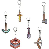 Minecraft Metal Pack Of Keychain 6 Units Multicolore Enfants