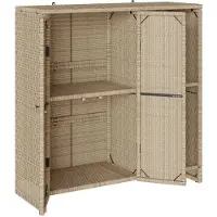 vidaXL Armoire de rangement avec étagère Beige 100 x 36 x 102 cm Rotin