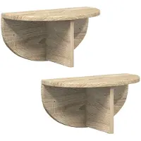 vidaXL Étagère Murale Montage mural 2 pcs Chêne Sonoma 38 x 19 x 19 cm