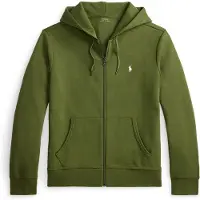 Ralph Lauren pour homme. 710881517503 Sweat double tricot vert avec fermeture éclair (M), Casuel, Coton