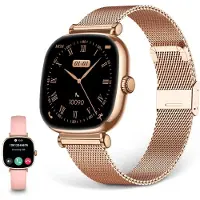 Ksix Iria Rosa - Smartwatch 1.7"- 2 Correas (metal + Silicona)