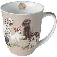 Ambiente Tasse En Porcelaine Fine ¿ Chiots Joueurs ¿ 11 Cm