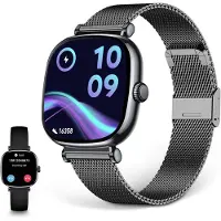 Ksix Iria Negro - Smartwatch 1.7"- 2 Correas (metal + Silicona)
