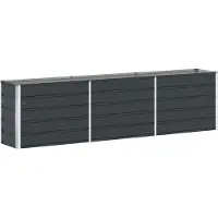 vidaXL Jardinière Anthracite 480 X 50 X 45 Cm Acier Galvanisé