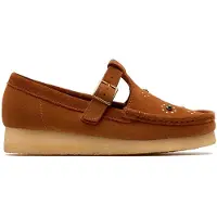 Clarks Shoes Wallabee T Bar Shoes Marron EU 39 Femme