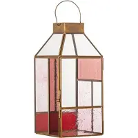 Bloomingville Lanterne rose dessinée