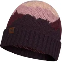 Buff Knitted Beanie Violet