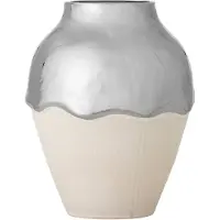 Bloomingville Silvio-stoneware Ceramic Vase Argenté