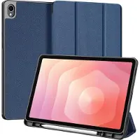 DUX Samsung Galaxy Tab S11 cover Domo Series tri-fold stand PU leather tablet cover - blue (Samsung Galaxy Tab S11), Étui pour tablette, Bleu