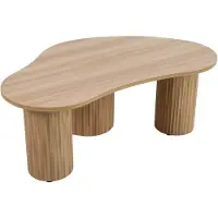 Oviala Table basse en MDFReproduction mélaminé beige - Maeve