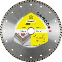 Klingspor Disque diamant EXTRA DT 300 UT D. 230 x 2,5 x Ht. 7 x 22,23 mm - Béton / Matériaux - 325356
