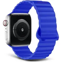 Decoded Silicone Magnet Traction Loop Strap 38/40/41mm Galac Blue (38 mm, 40 mm, 41 mm, Silicone liquide (LSR)), Sangles de montre, Bleu